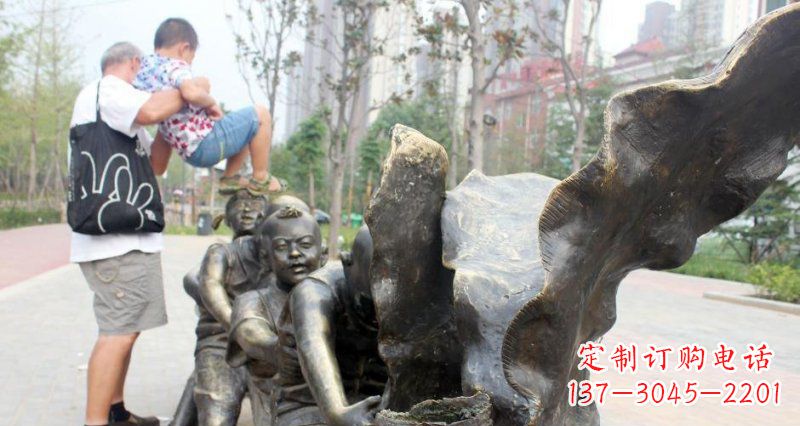 安徽拔萝卜小区景观铜雕精品