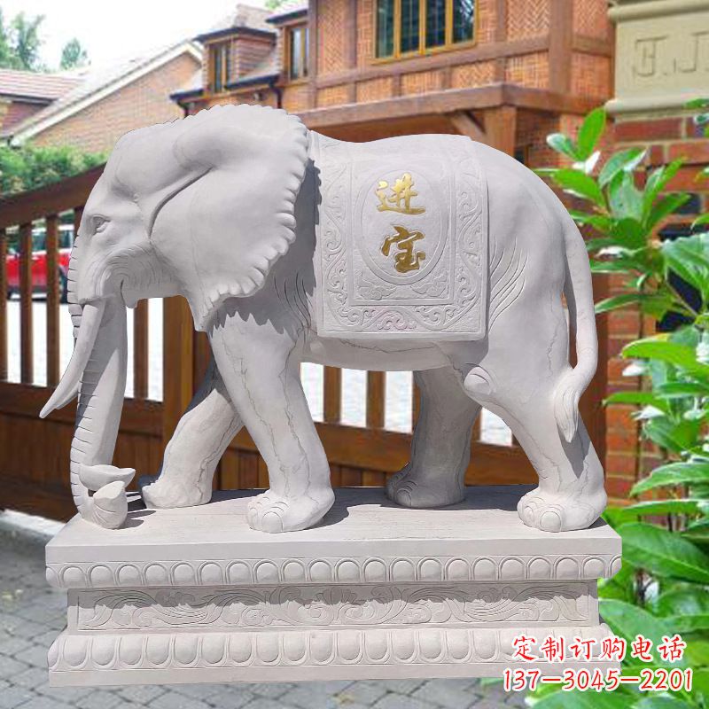安徽白石雕大象