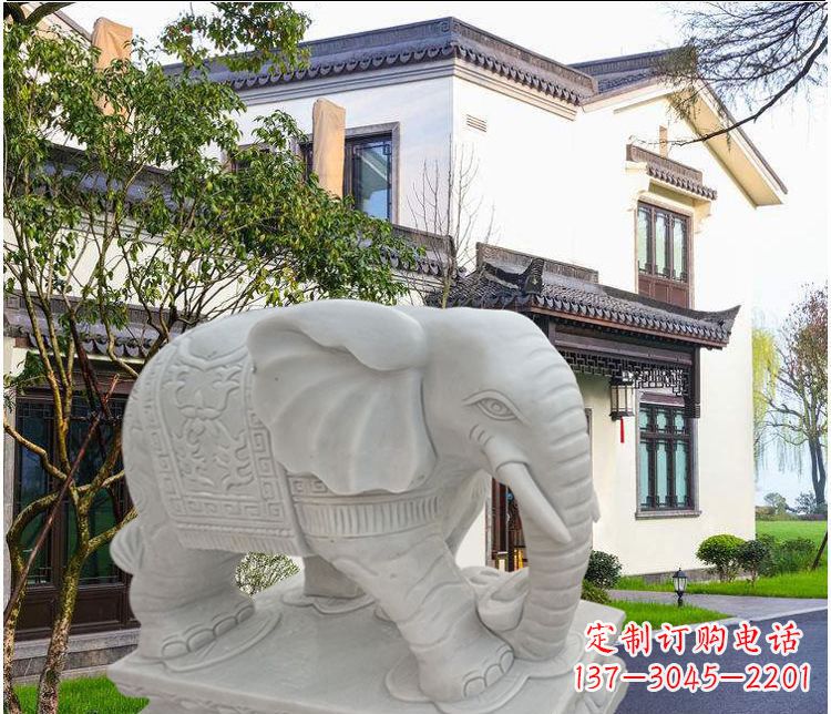 安徽大象汉白玉雕塑