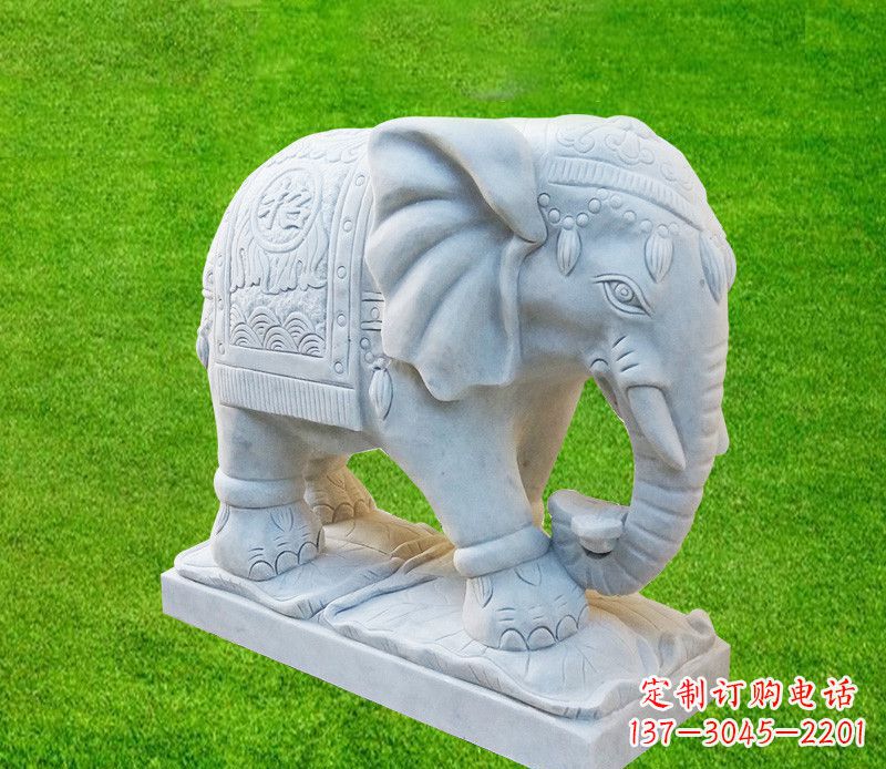 安徽雕刻精美大象石雕