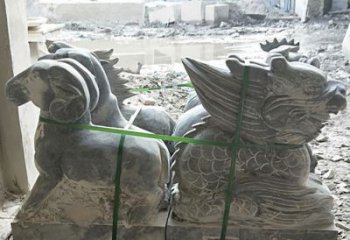 安徽12生肖公园动物石雕