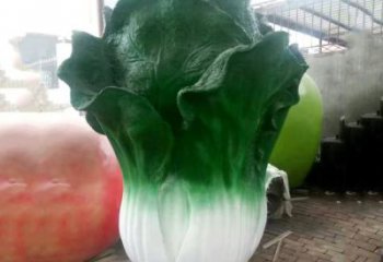 安徽玻璃钢招财植物白菜雕塑