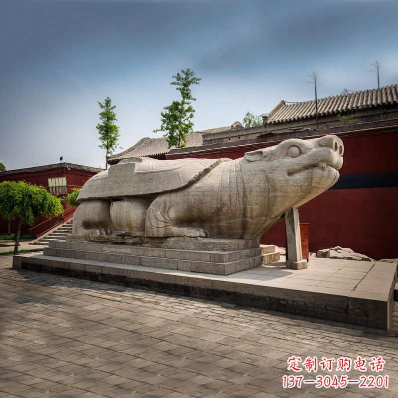 安徽赑屃身上有佛的雕塑-寺庙景点广场神兽动物雕塑