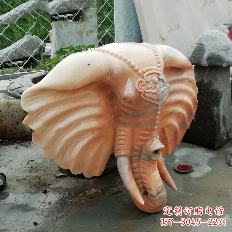 安徽壁挂喷水大象头雕塑