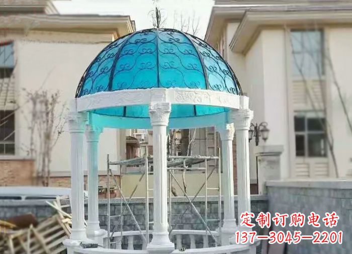 安徽新款汉白玉欧式石雕凉亭给你宁静舒适的休闲空间