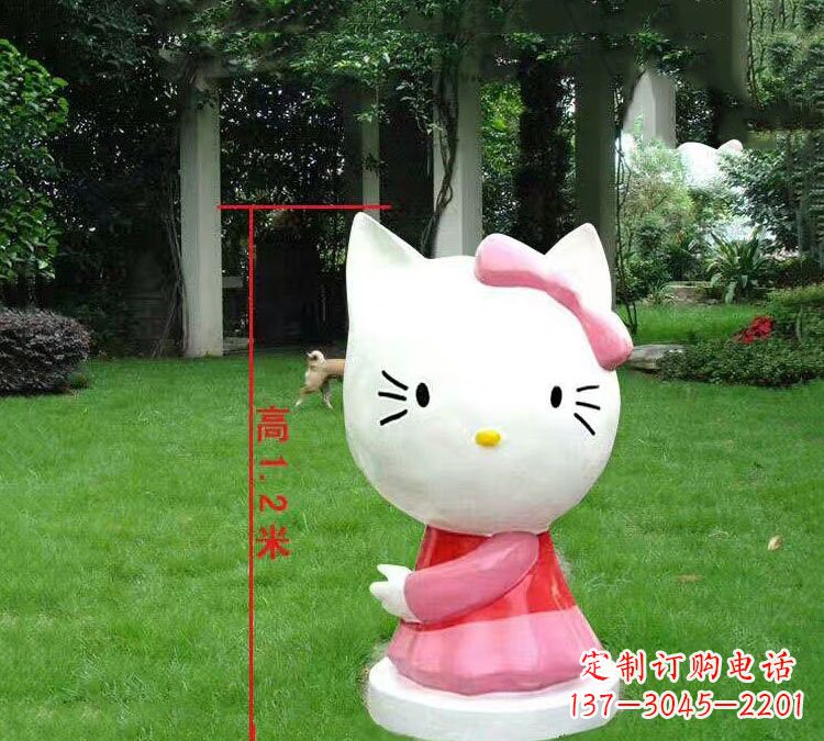 安徽玻璃钢HelloKitty卡通动物雕塑