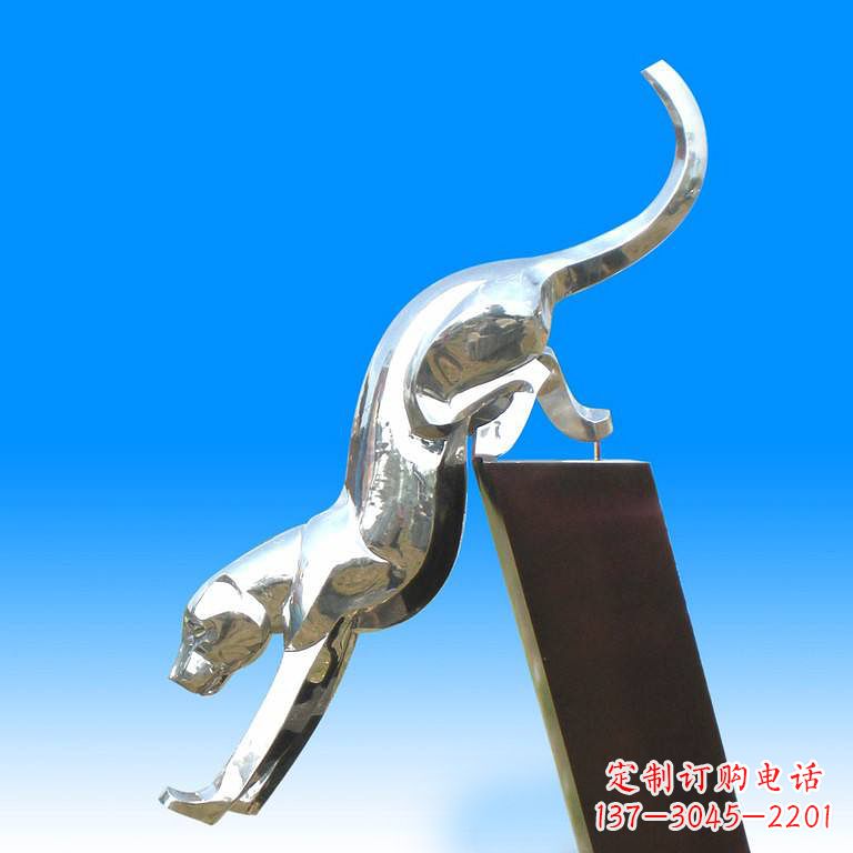 安徽豹玻璃——玻璃钢豹子雕塑