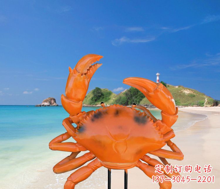 安徽玻璃钢螃蟹雕塑