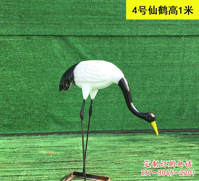 安徽玻璃钢仿真仙鹤动物雕塑