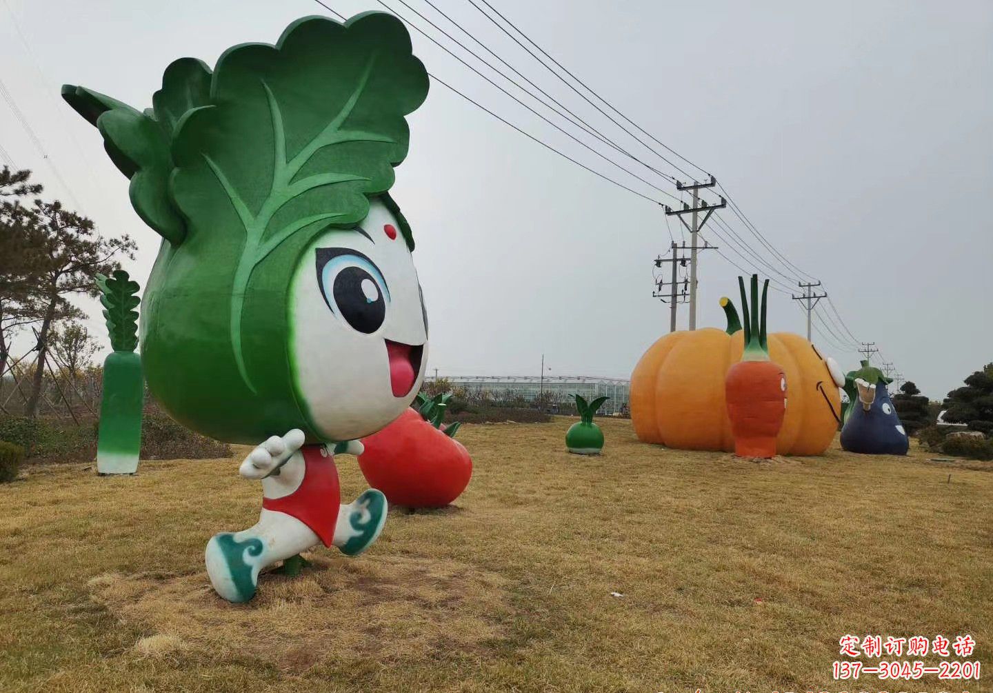 安徽玻璃钢白菜雕塑精美的艺术品