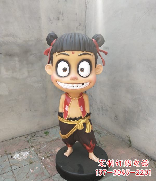 安徽玻璃钢卡通魔童哪吒