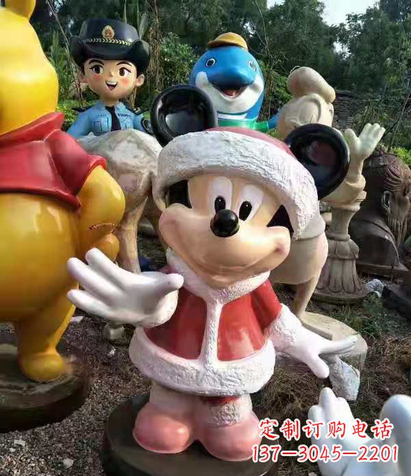 安徽玻璃钢米老鼠和唐老鸭卡通动物雕塑