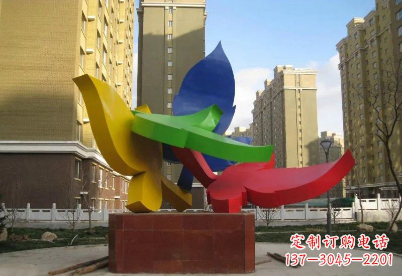 安徽不锈钢彩色树叶雕塑