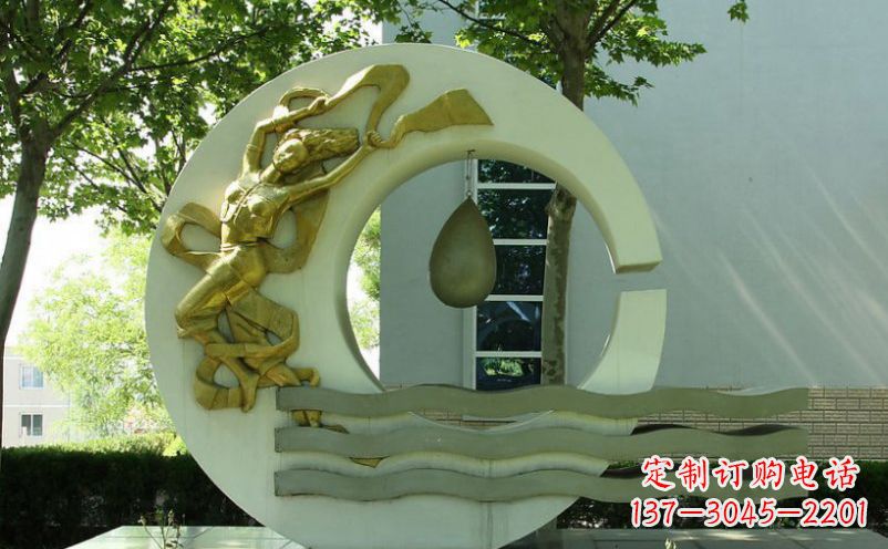 安徽不锈钢嫦娥奔月景观雕塑