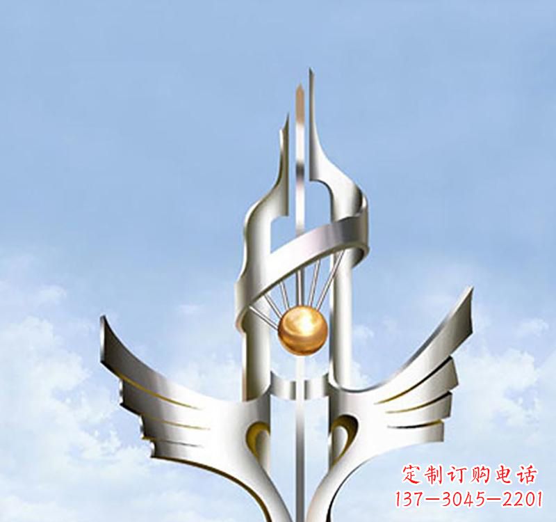 安徽不锈钢抽象创意翅膀雕塑