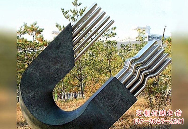安徽不锈钢抽象磁铁雕塑