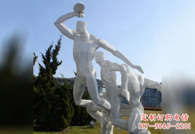 安徽不锈钢抽象打乒乓球人物雕塑