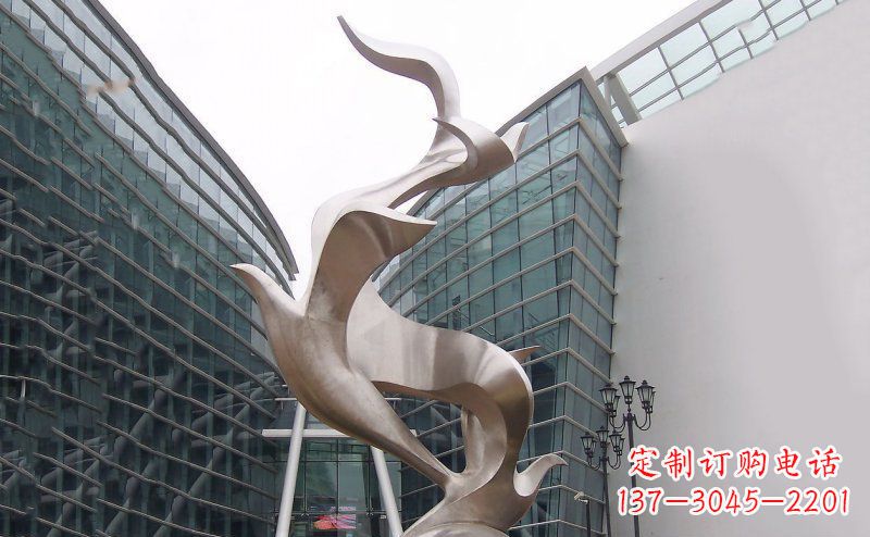 安徽不锈钢抽象大雁鸽子雕塑