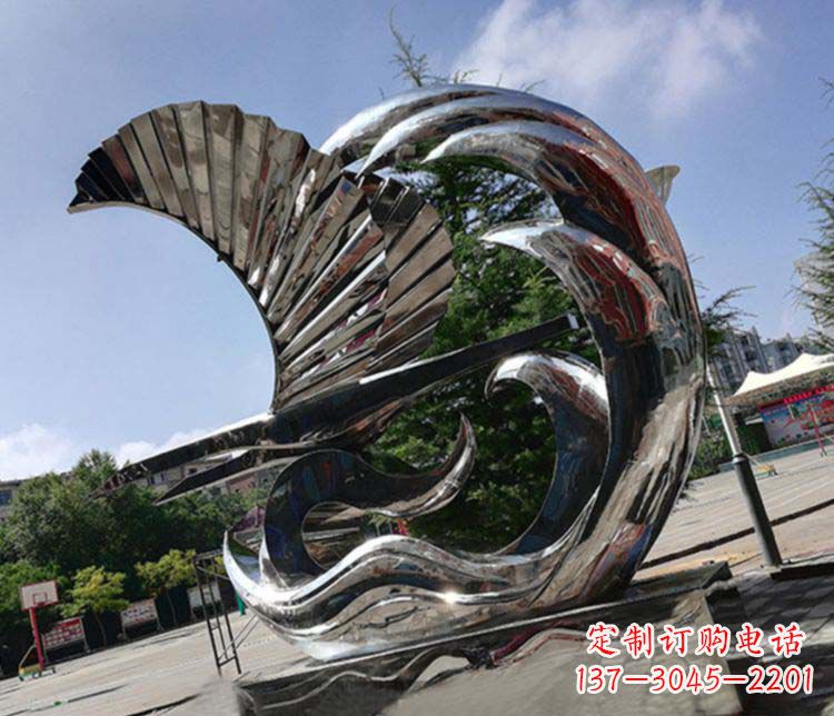 安徽不锈钢帆船雕塑象征海上生活的艺术精品