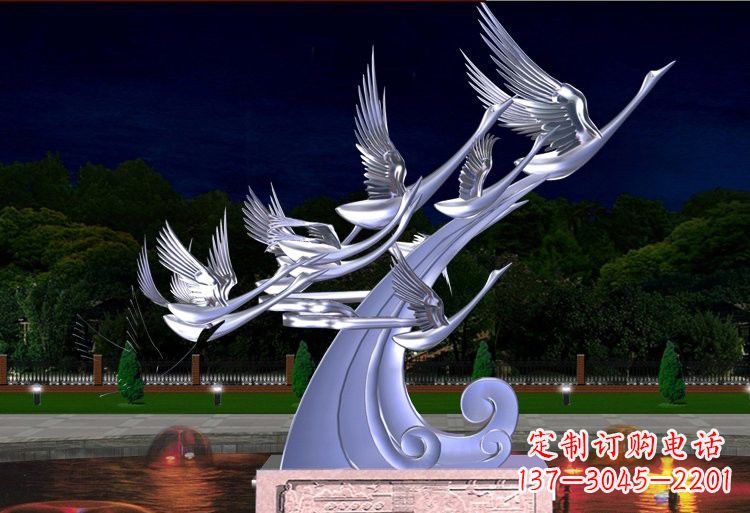 安徽不锈钢雕塑——以天鹅为灵感