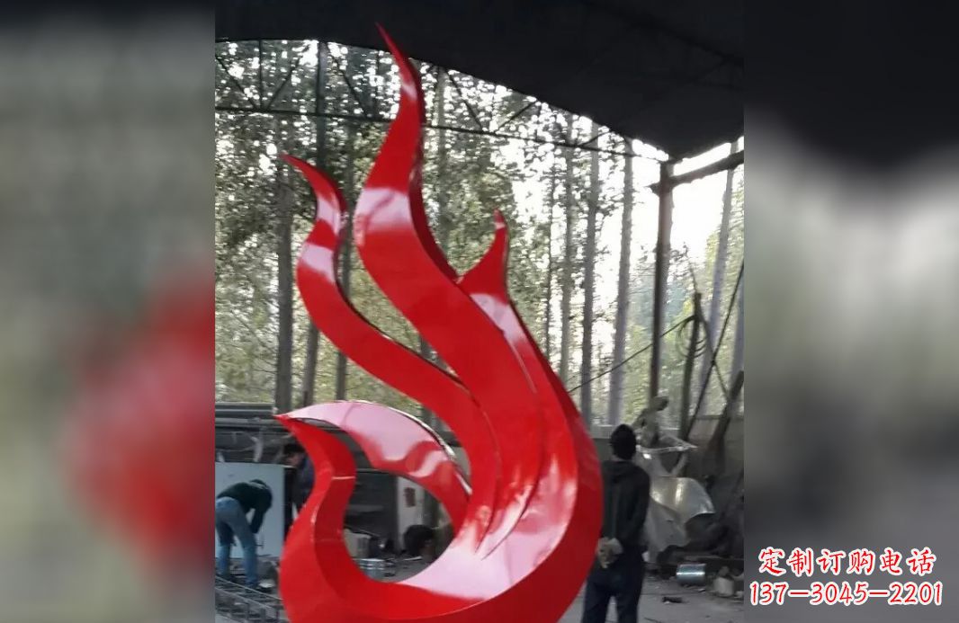 安徽不锈钢抽象凤凰雕塑 (6)