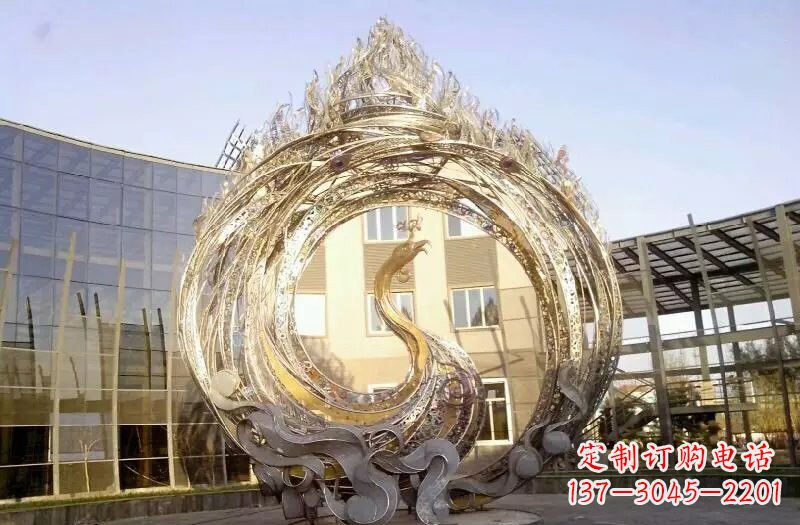 安徽不锈钢抽象凤凰涅槃雕塑