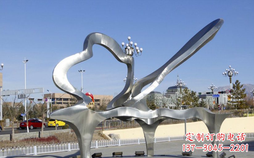 安徽不锈钢抽象钢琴广场雕塑