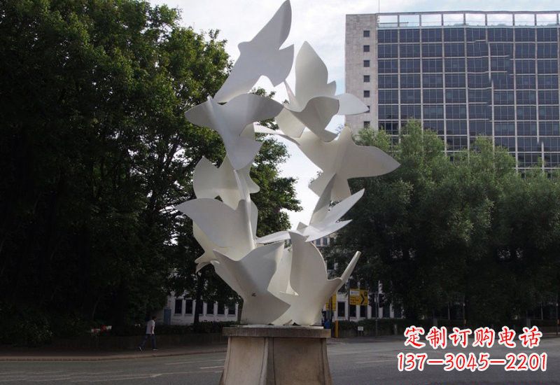 安徽不锈钢抽象和平鸽雕塑