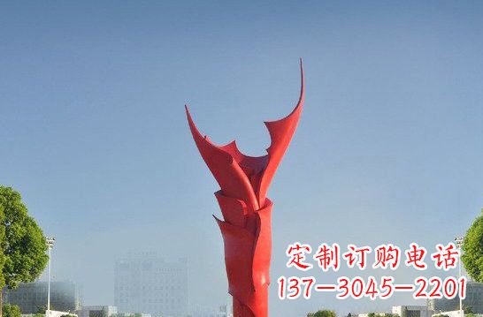 安徽不锈钢火炬雕塑——点燃友谊之火
