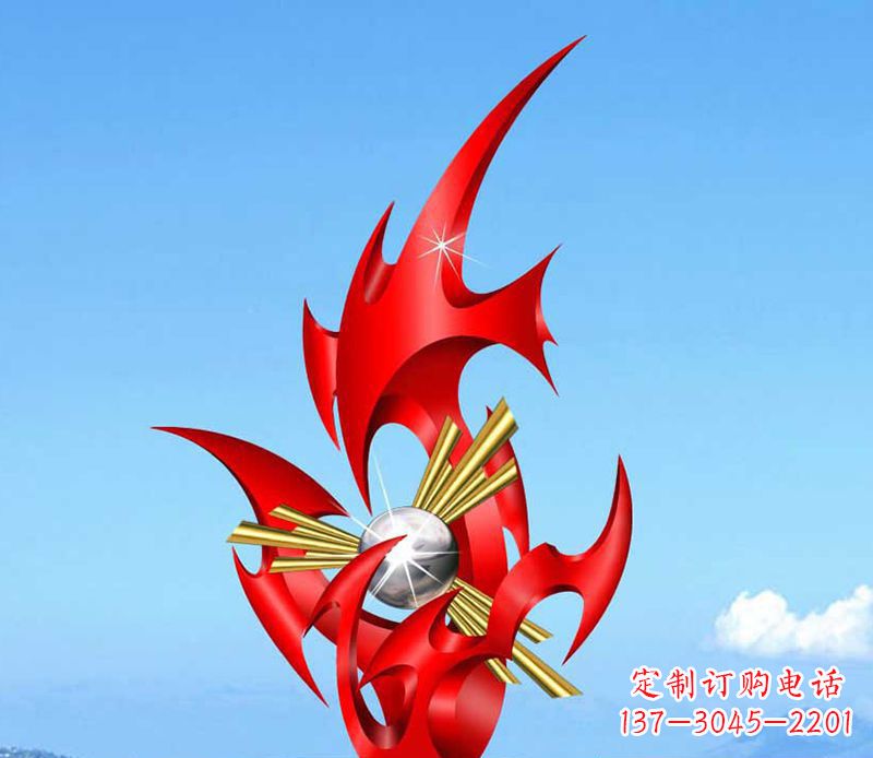 安徽不锈钢火苗雕塑