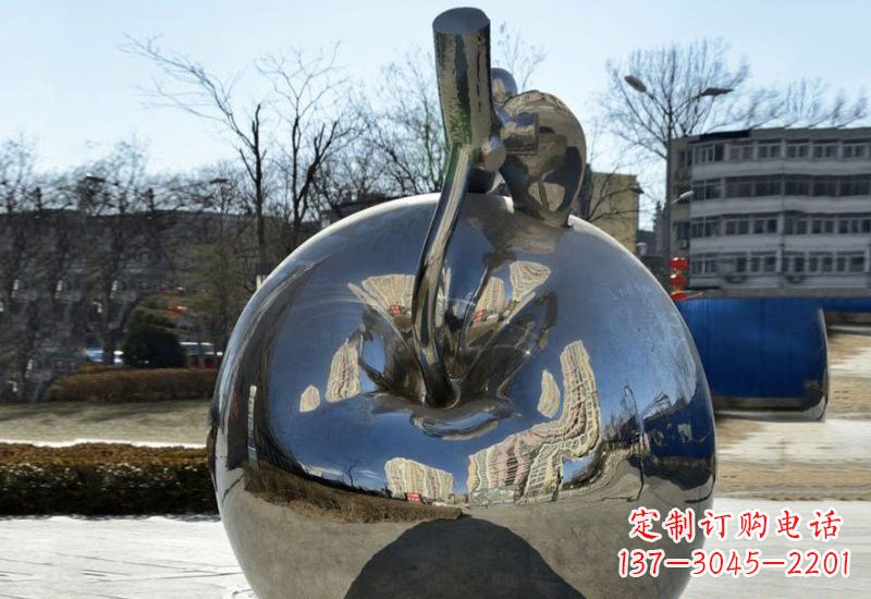 安徽精致的不锈钢苹果雕塑