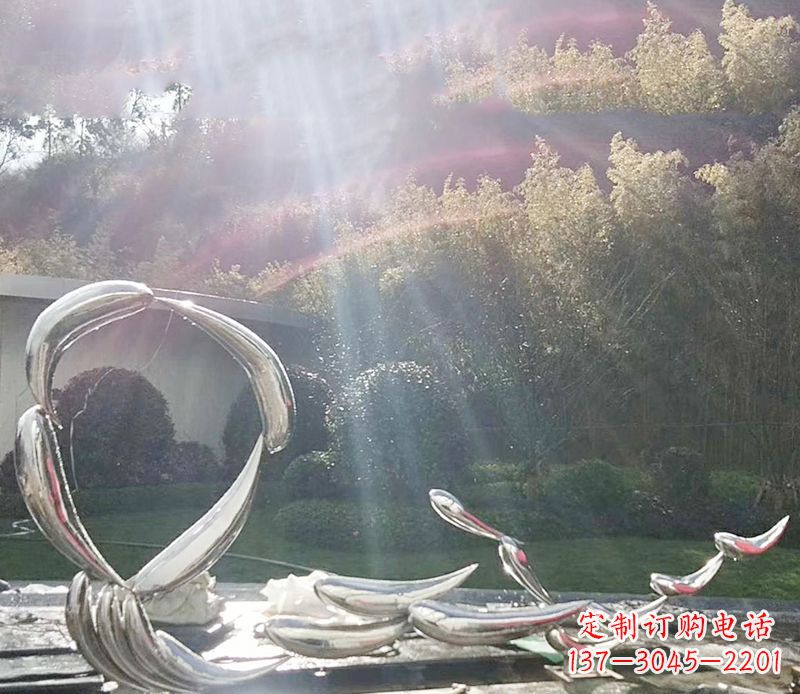 安徽不锈钢抽象鲤鱼雕塑