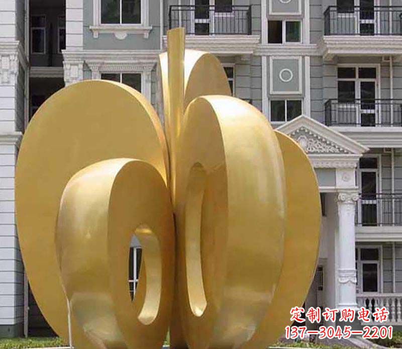 安徽不锈钢苹果雕塑极具视觉震撼力