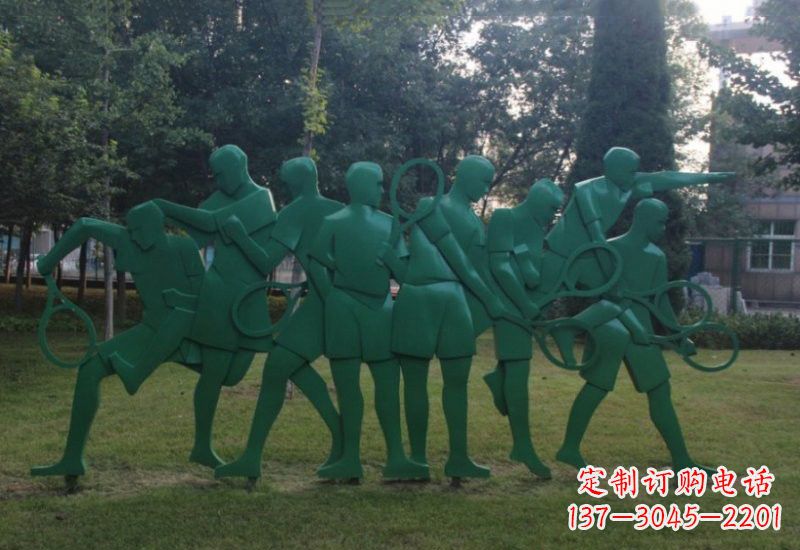 安徽不锈钢羽毛球人物雕塑精美绝伦