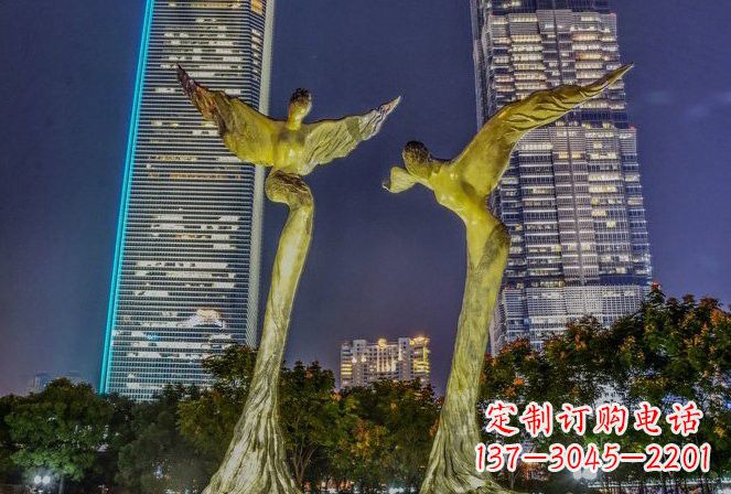 安徽不锈钢大型天使雕塑一种极具震撼力的艺术之作