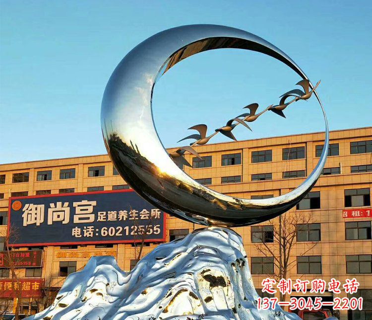 安徽不锈钢大雁雕塑精美的艺术之作