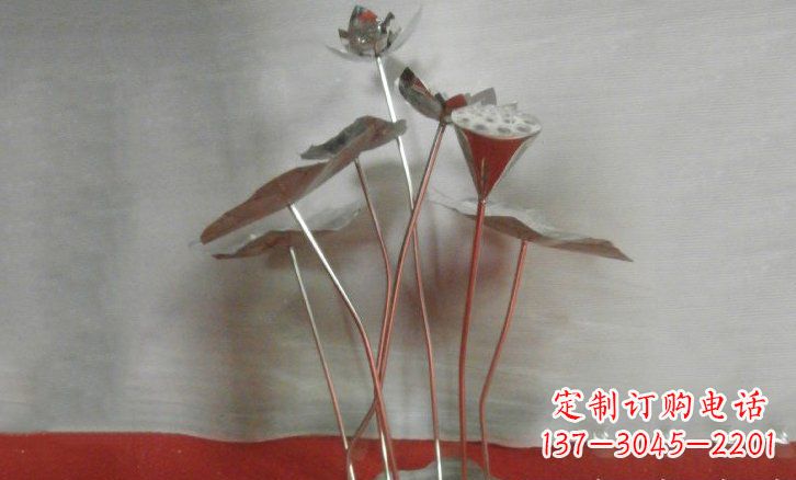 安徽不锈钢锻造的荷叶雕塑