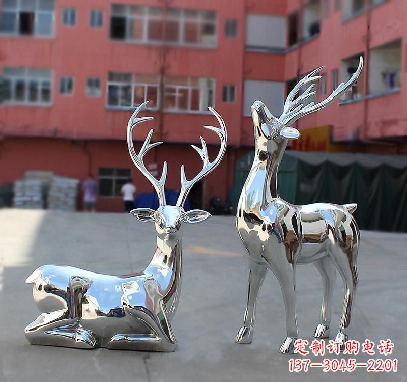 安徽不锈钢仿真梅花鹿雕塑——精致美观