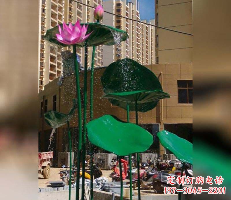 安徽不锈钢仿真荷花雕塑