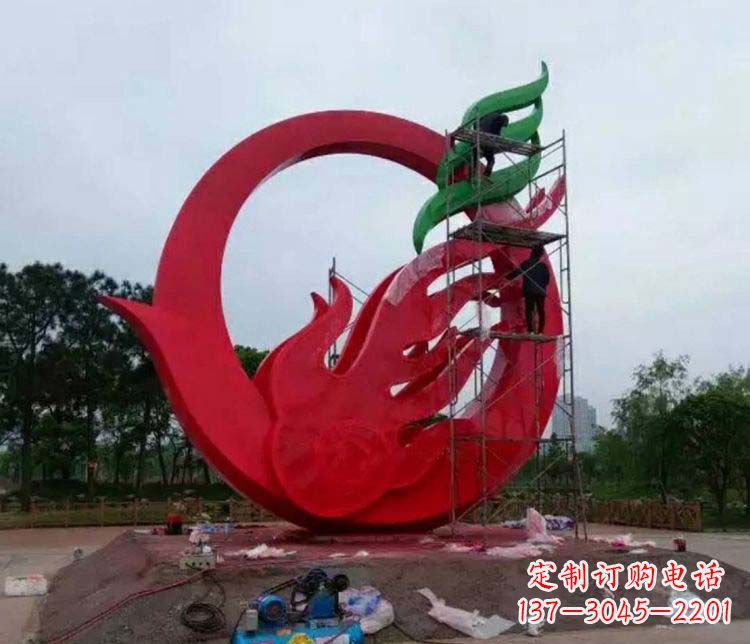 安徽不锈钢凤凰雕塑精美而又神秘