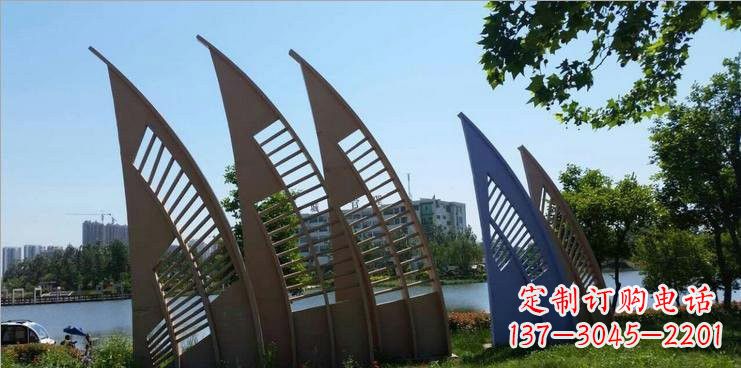 安徽不锈钢公园的船帆雕塑