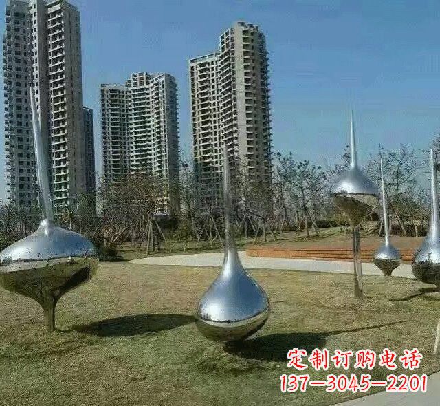 安徽不锈钢陀螺雕塑精美装饰公园环境