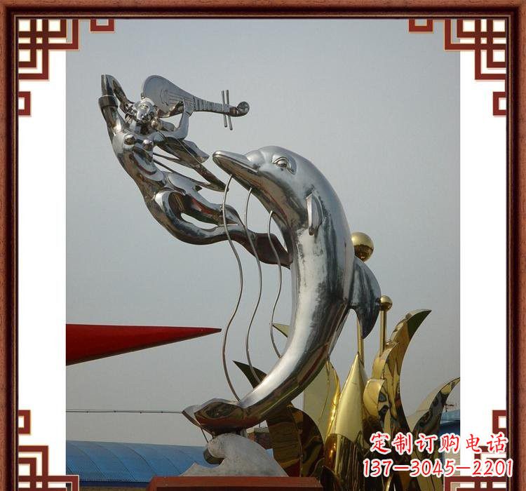 安徽不锈钢海豚雕塑——美丽的海洋艺术