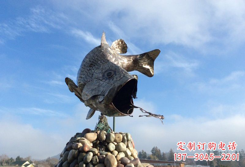 安徽不锈钢鲤鱼雕塑