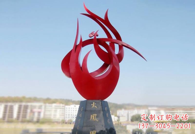 安徽凤凰雕塑——点缀不锈钢公园