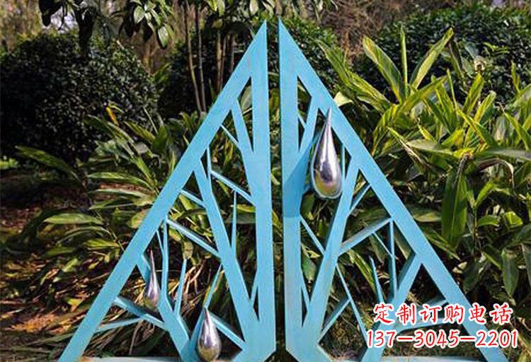 安徽不锈钢树枝雕塑——点缀不锈钢公园美景