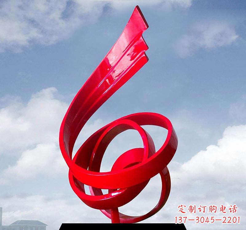 安徽美丽的飘带雕塑——城市的精灵
