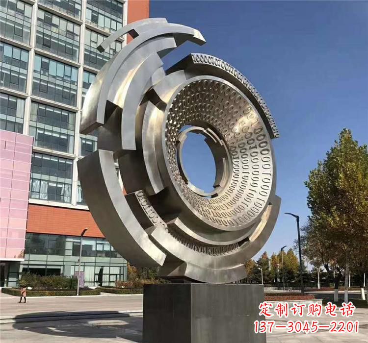 安徽不锈钢齿轮雕塑流动的美丽