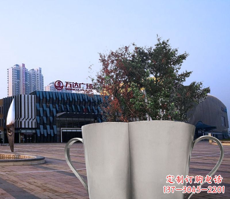 安徽不锈钢花盆雕塑带来精致的艺术感受