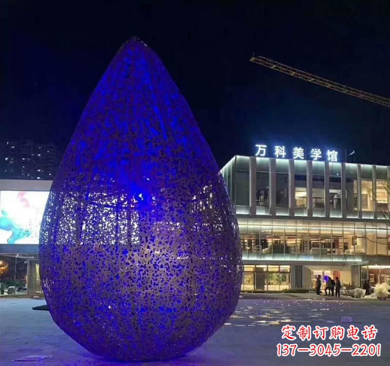 安徽不锈钢水滴雕塑-自然之美